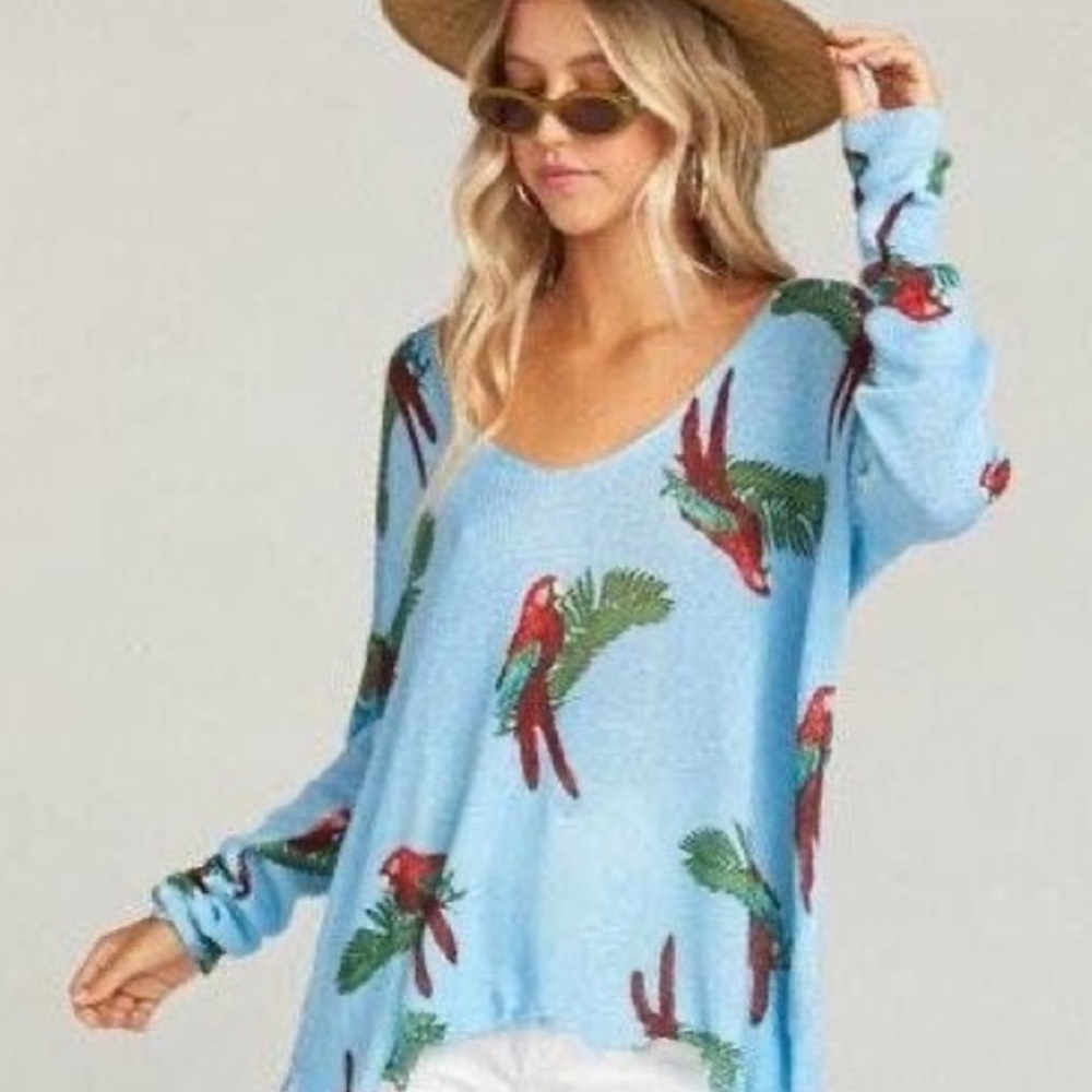 Show Me Your Mumu Canopy Sweater Parrot XS